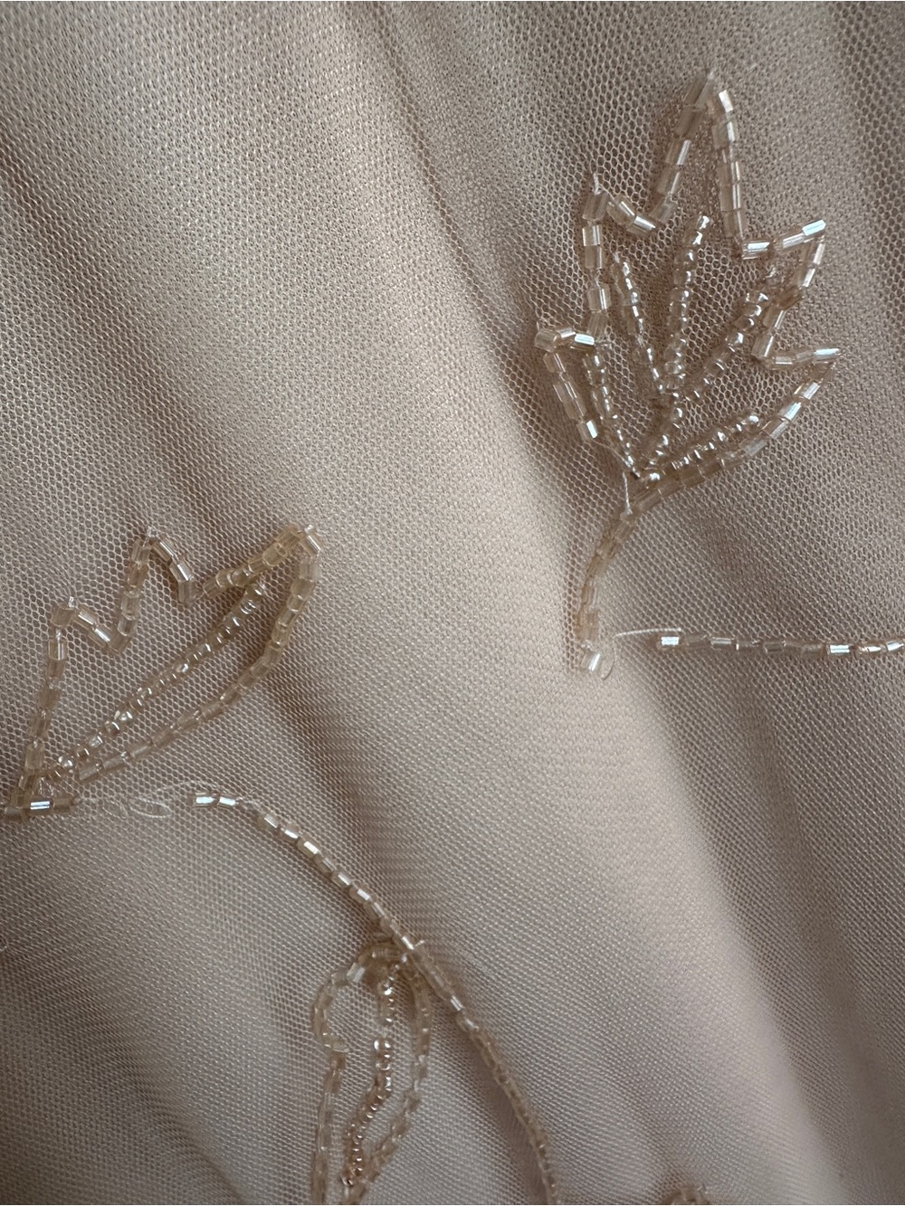 Adrianna Papell Blush Floral Beaded Gown- 14W - Picture 7 of 16